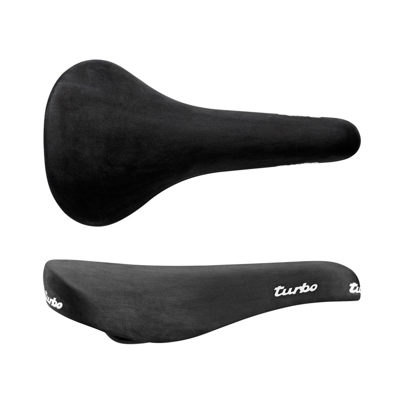 Siodło SELLE ITALIA TURBO 1980 NUBUK L (id match - L1) Fec Alloy 7, skóra nubuk, 295g czarne (NEW)