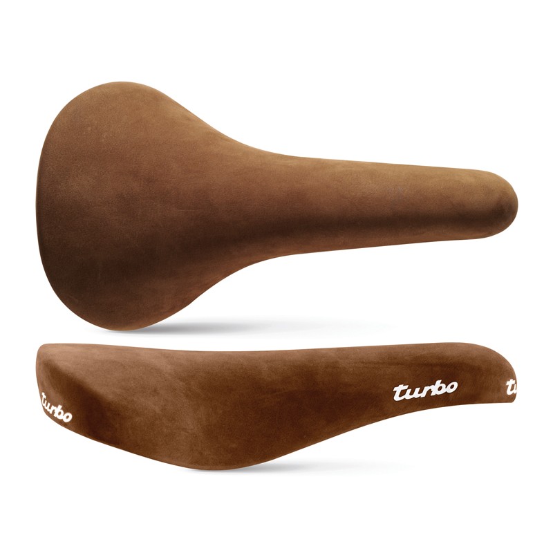 Siodło SELLE ITALIA TURBO 1980 NUBUK L (id match - L1) Fec Alloy 7, skóra nubuk, 295g brązowe (NEW)