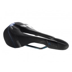 Siodło SELLE ITALIA X-LAND E-BIKE TM SUPERFLOW L (id match - L3) Manganese Tube 7,  fibra-tek- Mokka, 275g czarno-niebieskie (DW