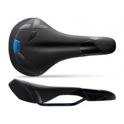 Siodło SELLE ITALIA X-LAND E-BIKE TM L (id match - L1) Manganese Tube 7, fibra-tek - Mokka, 280g czarno-niebieski (DWZ)