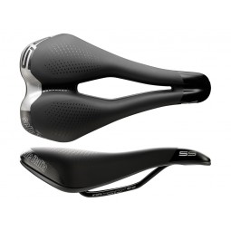Siodło SELLE ITALIA SPORT S 5 SUPERFLOW S (id match - S3) Fec Alloy 7, soft-tek, żelowe czarne (NEW)