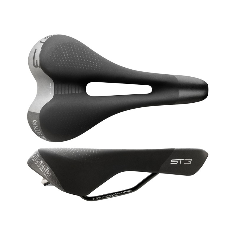 Siodło SELLE ITALIA SPORTOURING ST 3 SUPERFLOW S (id match - S3) Fec Alloy 7x9, soft-tek, żelowe czarne (NEW)