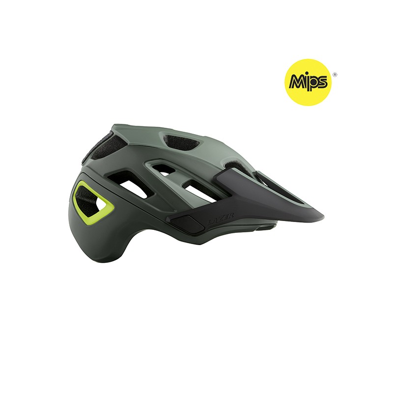 Lazer Kask Jackal CE-CPSC MT Dark Green F-Yellow M +MIPS