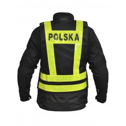 KAMIZELKA ODBLASKOWA OZONE POLSKA BLACK/FLUO YELLOW