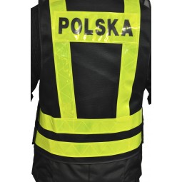 KAMIZELKA ODBLASKOWA OZONE POLSKA BLACK/FLUO YELLOW