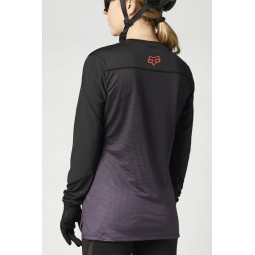 KOSZULKA ROWEROWA FOX LADY Z DŁUGIM RĘKAWEM FLEXAIR BLACK/PURPLE