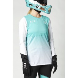 KOSZULKA ROWEROWA FOX LADY Z DŁUGIM RĘKAWEM FLEXAIR TEAL