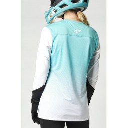 KOSZULKA ROWEROWA FOX LADY Z DŁUGIM RĘKAWEM FLEXAIR TEAL