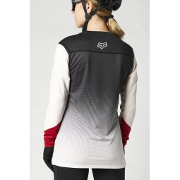 KOSZULKA ROWEROWA FOX LADY Z DŁUGIM RĘKAWEM FLEXAIR BLACK/PINK