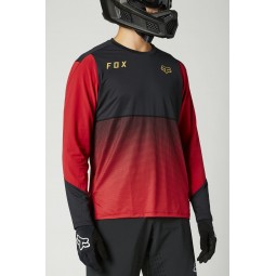 KOSZULKA ROWEROWA FOX Z DŁUGIM RĘKAWEM FLEXAIR CHILI