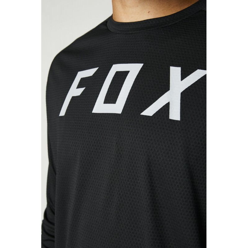 KOSZULKA ROWEROWA FOX Z DŁUGIM RĘKAWEM DEFEND BLACK
