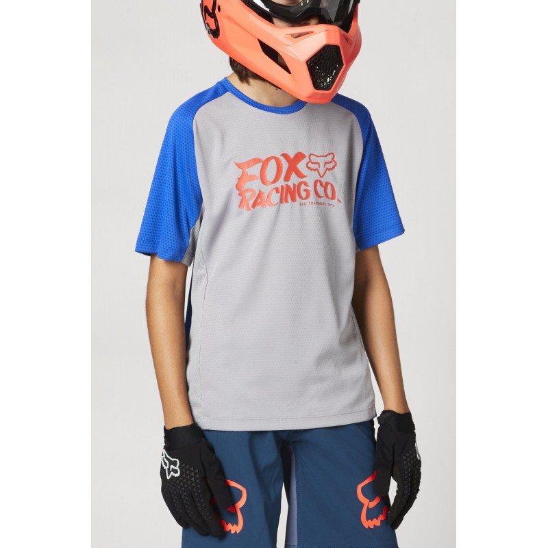 KOSZULKA ROWEROWA FOX JUNIOR DEFEND STEEL GREY