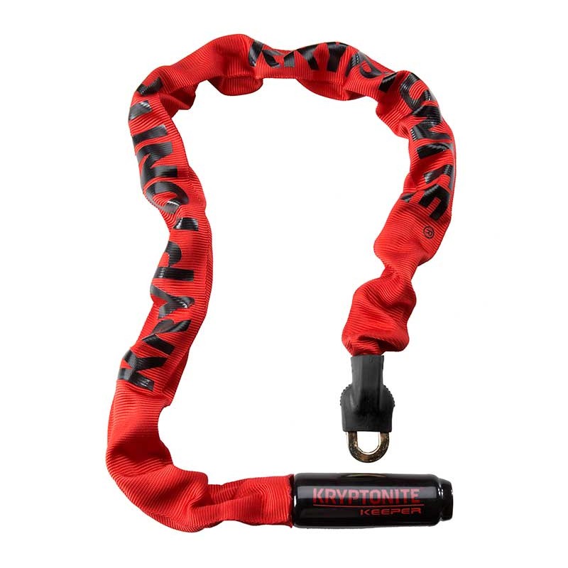 ZAPIĘCIE ŁAŃCUCHOWE KRYPTONITE KEEPER 785 INTEGRATED CHAIN RED 0,7CM X 85CM
