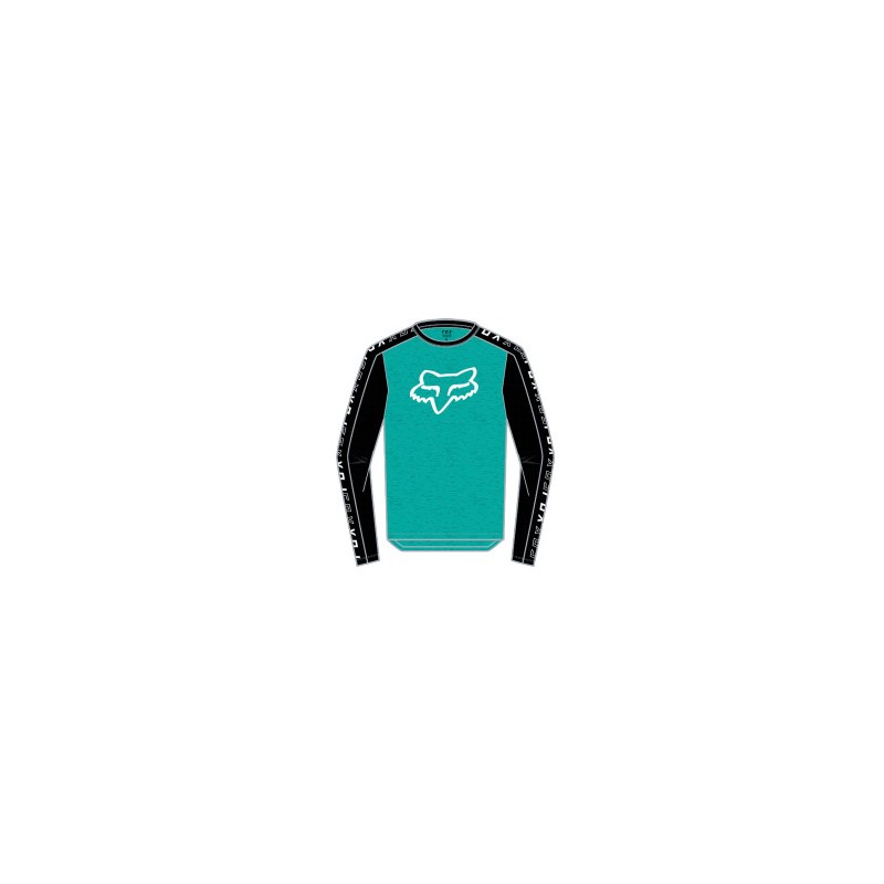 KOSZULKA ROWEROWA FOX JUNIOR Z DŁUGIM RĘKAWEM RANGER DR TEAL