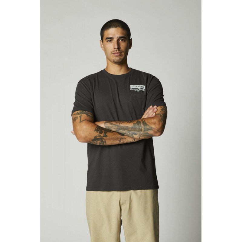 T-SHIRT FOX CAST AWAY POCKET PREM BLACK VINTAGE