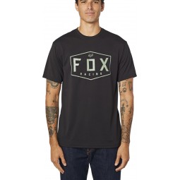 T-SHIRT FOX CREST TECH BLACK/GREEN