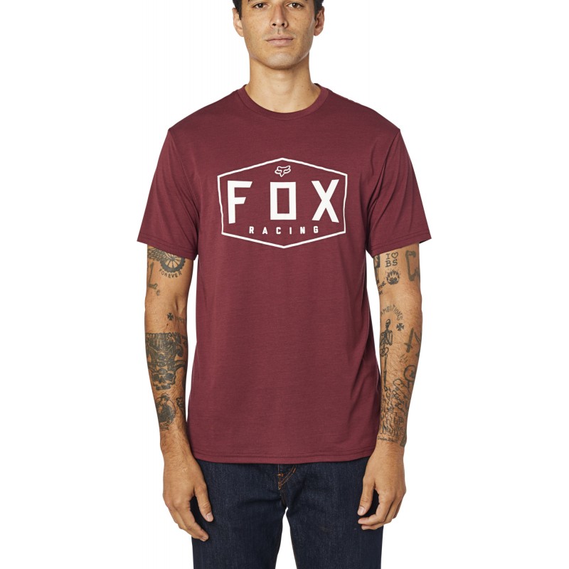 T-SHIRT FOX CREST TECH CRANBERRY