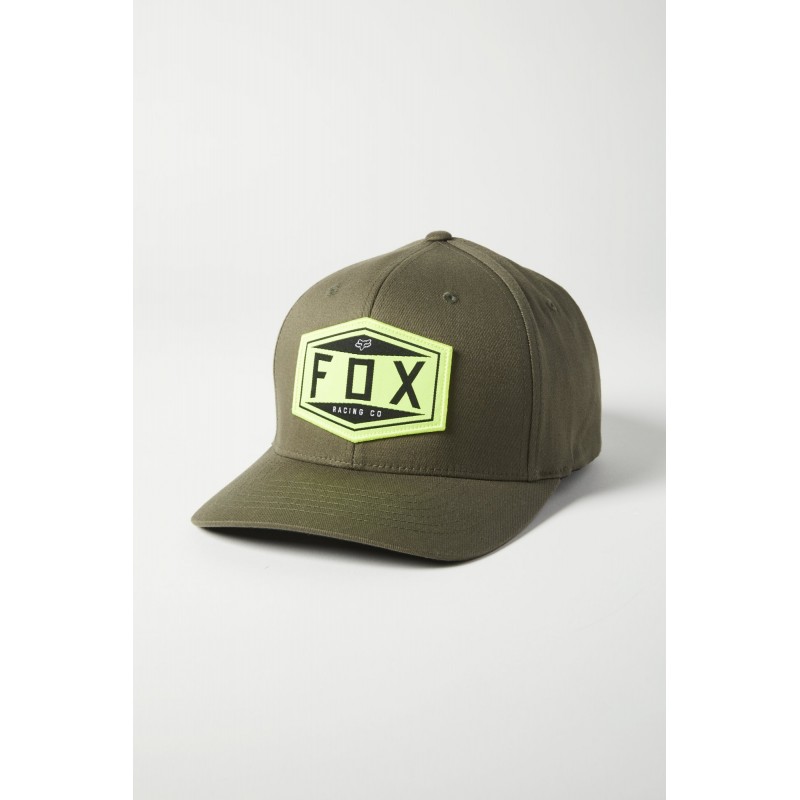 CZAPKA Z DASZKIEM FOX EMBLEM FLEXFIT OLIVE GREEN