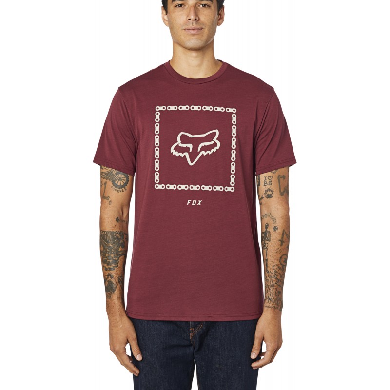 T-SHIRT FOX MISSING LINK TECH CRANBERRY