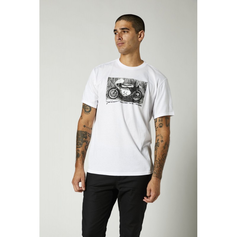 T-SHIRT FOX YOSHIMURA RACER PROFILE OPTIC WHITE