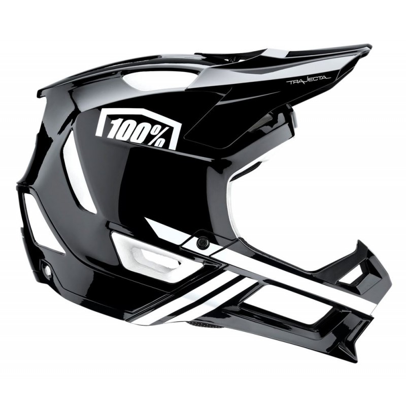 Kask full face 100% TRAJECTA Helmet w Fidlock Black White