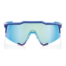 Okulary 100% SPEEDCRAFT Matte Metallic Into the Fade - Blue Topaz Multilayer Mirror Lens (Szkła Błękitne Lustrzane Wielowarstwow