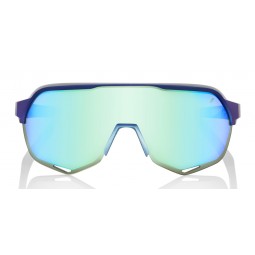 Okulary 100% S2 Matte Metallic Into the Fade - Blue Topaz Multilayer Mirror Lens (Szkła Błękitne Lustrzane Wielowarstwowe) (NEW 