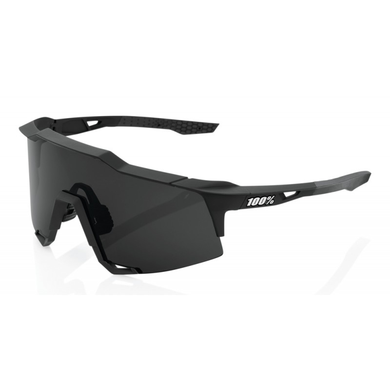 Okulary 100% SPEEDCRAFT Soft Tact Black - Smoke Lens (Szkła Czarne Smoke) (NEW 2021)