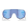 Okulary 100% S2 Matte White - HiPER Blue Multilayer Mirror Lens (Szkła Niebieskie Lustrzane Wielowarstwowe) (NEW 2021)