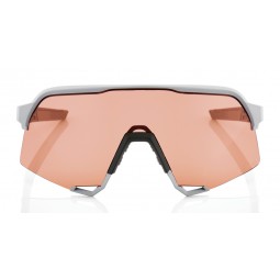 Okulary 100% S3 Soft Tact Stone Grey - HiPER Coral Lens (Szkła Koralowe) (NEW 2021)