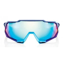 Okulary 100% SPEEDTRAP Matte Metallic Into the Fade - Blue Topaz Multilayer Mirror Lens (Szkła Błękitne Lustrzane Wielowarstwowe