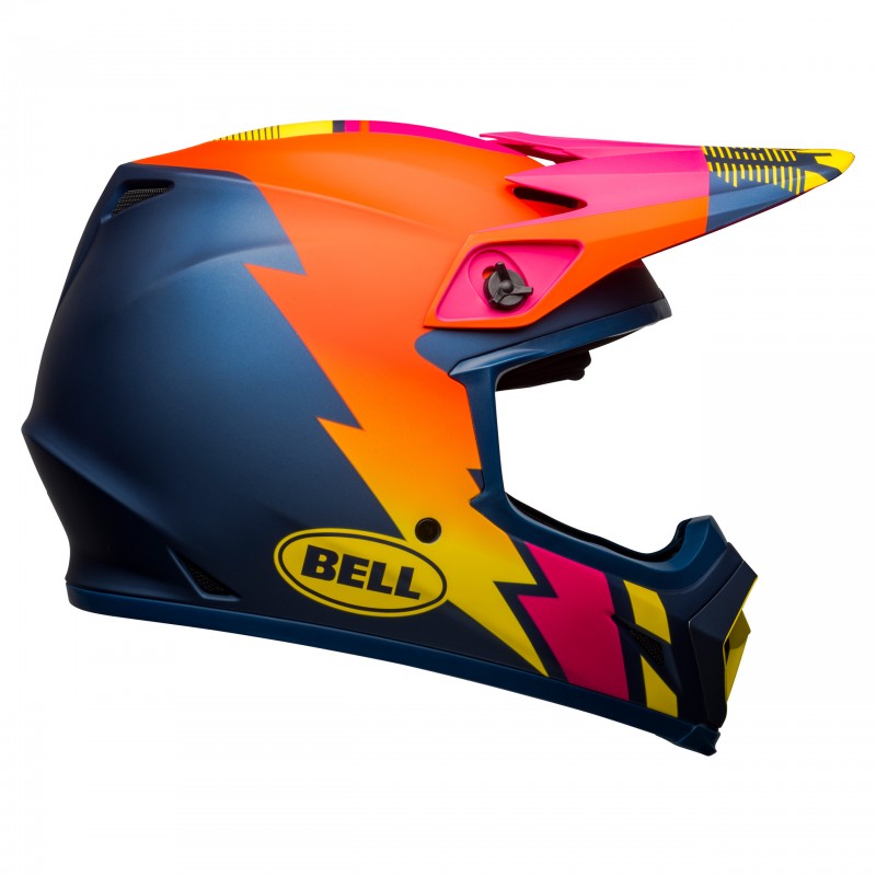 KASK BELL MX-9 MIPS STRIKE MATTE BLUE/ORANGE/PINK