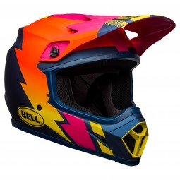 KASK BELL MX-9 MIPS STRIKE MATTE BLUE/ORANGE/PINK