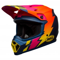 KASK BELL MX-9 MIPS STRIKE MATTE BLUE/ORANGE/PINK