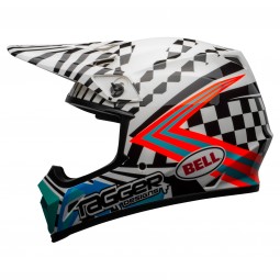 KASK BELL MX-9 MIPS TAGGER CHECK ME OUT GLOSS WHITE/BLACK