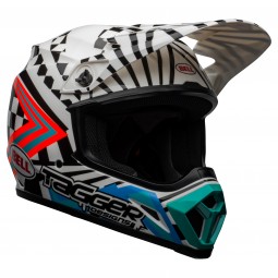 KASK BELL MX-9 MIPS TAGGER CHECK ME OUT GLOSS WHITE/BLACK