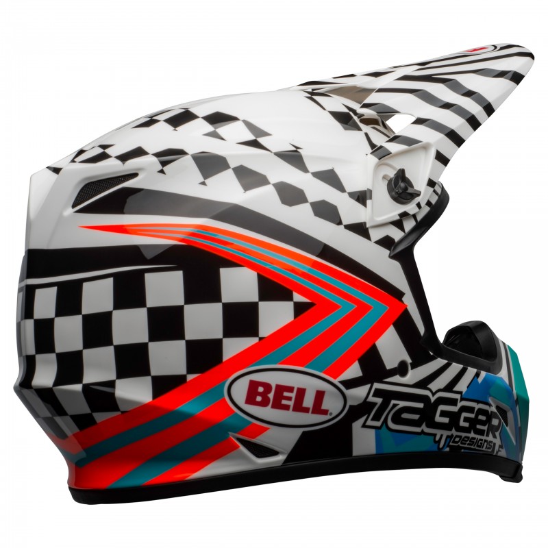KASK BELL MX-9 MIPS TAGGER CHECK ME OUT GLOSS WHITE/BLACK