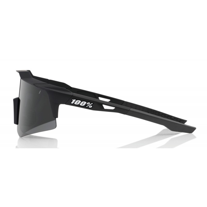 Okulary 100% SPEEDCRAFT XS Soft Tact Black - Smoke Lens (Szkła Czarne Smoke, LT 12% + Szkła Przeźroczyste, LT 93%) (NEW)