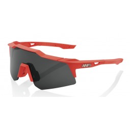 Okulary 100% SPEEDCRAFT XS Soft Tact Coral - Smoke Lens (Szkła Czarne Smoke, LT 12% + Szkła Przeźroczyste, LT 93%) (NEW)
