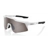 Okulary 100% SPEEDCRAFT XS Matte White - HiPER Silver Mirror Lens (Szkła Srebrne Lustrzane, LT 14% + Szkła Przeźroczyste, LT 93%