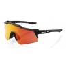 Okulary 100% SPEEDCRAFT XS Soft Tact Black - HiPER Red Multilayer Mirror Lens (Szkła Czerwone Lustrzane Wielowarstwowe, LT 21% +