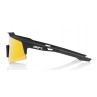 Okulary 100% SPEEDCRAFT XS Soft Tact Black - HiPER Red Multilayer Mirror Lens (Szkła Czerwone Lustrzane Wielowarstwowe, LT 21% +