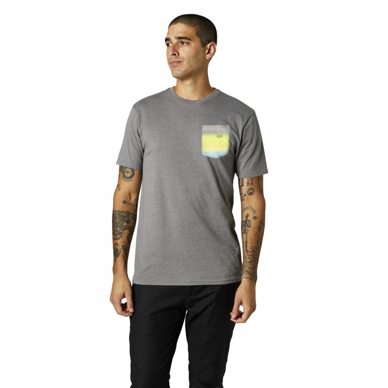 T-SHIRT FOX PYRE POCKET PREMIUM HEATHER GRAPHITE