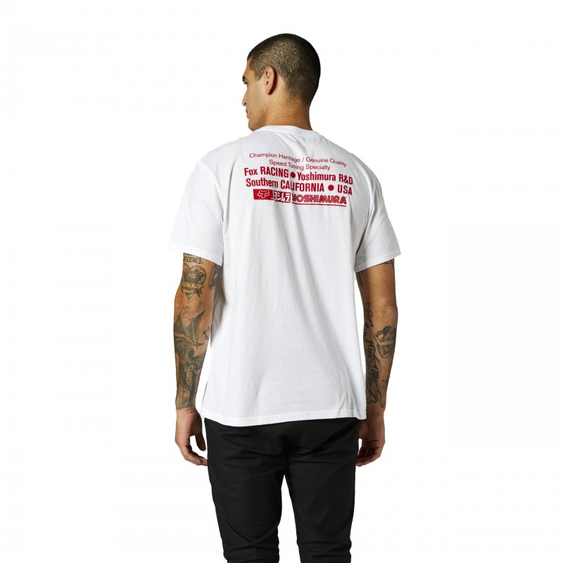 T-SHIRT FOX YOSHIMURA RACER PROFILE OPTIC WHITE