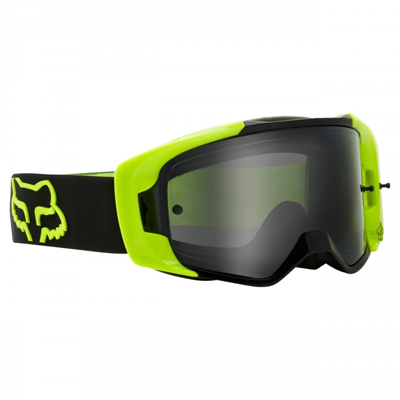 GOGLE FOX VUE STRAY BLACK/YELLOW - SZYBA DARK GREY (1 SZYBA W ZESTAWIE, ZRYWKI W ZESTAWIE)