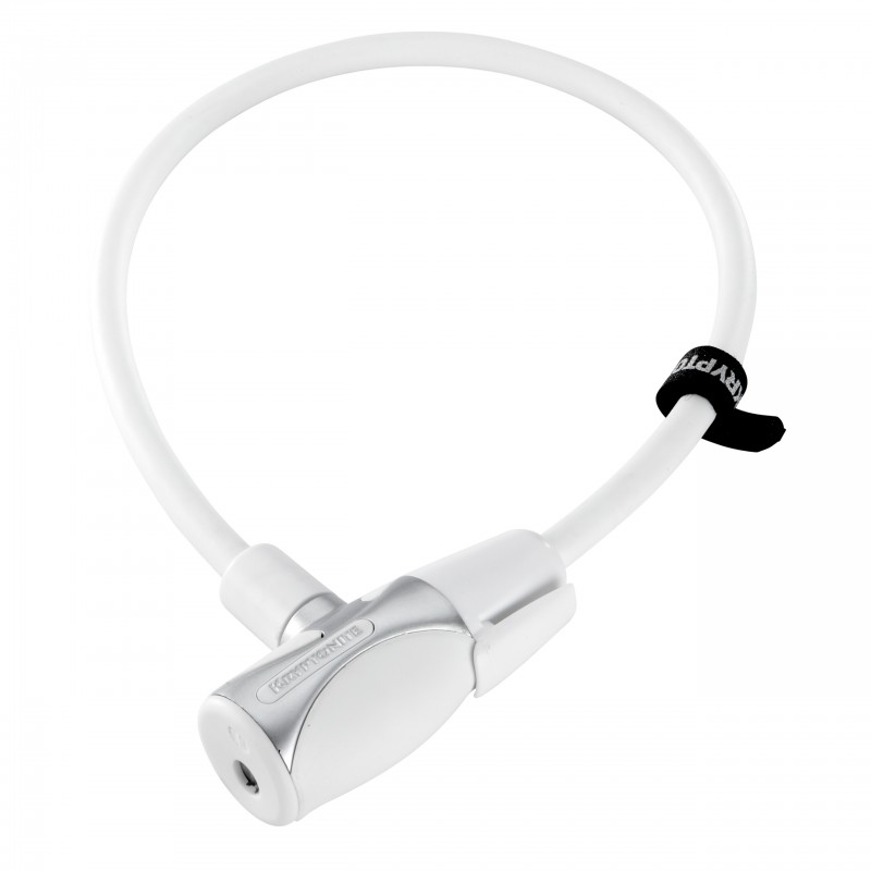 ZAPIĘCIE ROWEROWE KRYPTONITE KRYPTOFLEX 1265 KEY CBL WHITE 12X65CM