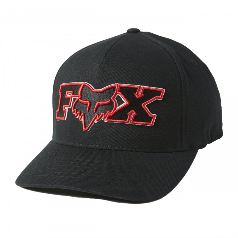 CZAPKA Z DASZKIEM FOX ELLIPSOID FLEXFIT BLACK/RED