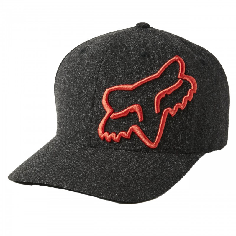 CZAPKA Z DASZKIEM FOX CLOUDED FLEXFIT 2.0 BLACK/ORANGE