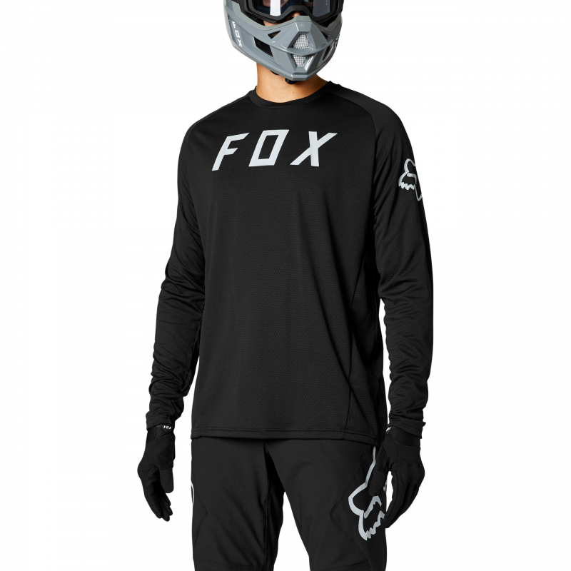 KOSZULKA ROWEROWA FOX Z DŁUGIM RĘKAWEM DEFEND BLACK