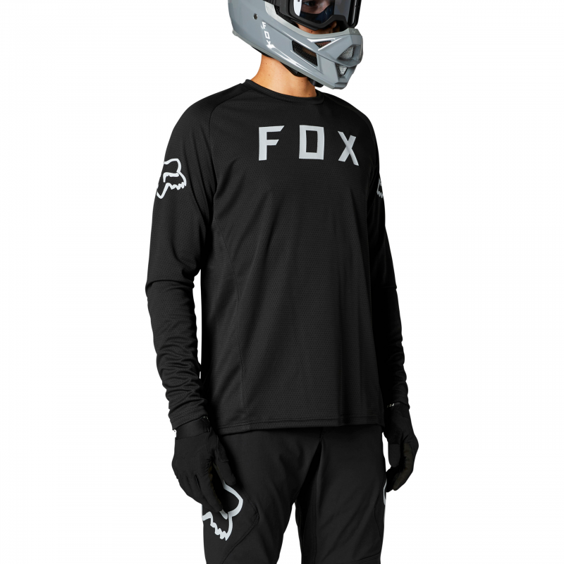 KOSZULKA ROWEROWA FOX Z DŁUGIM RĘKAWEM DEFEND BLACK